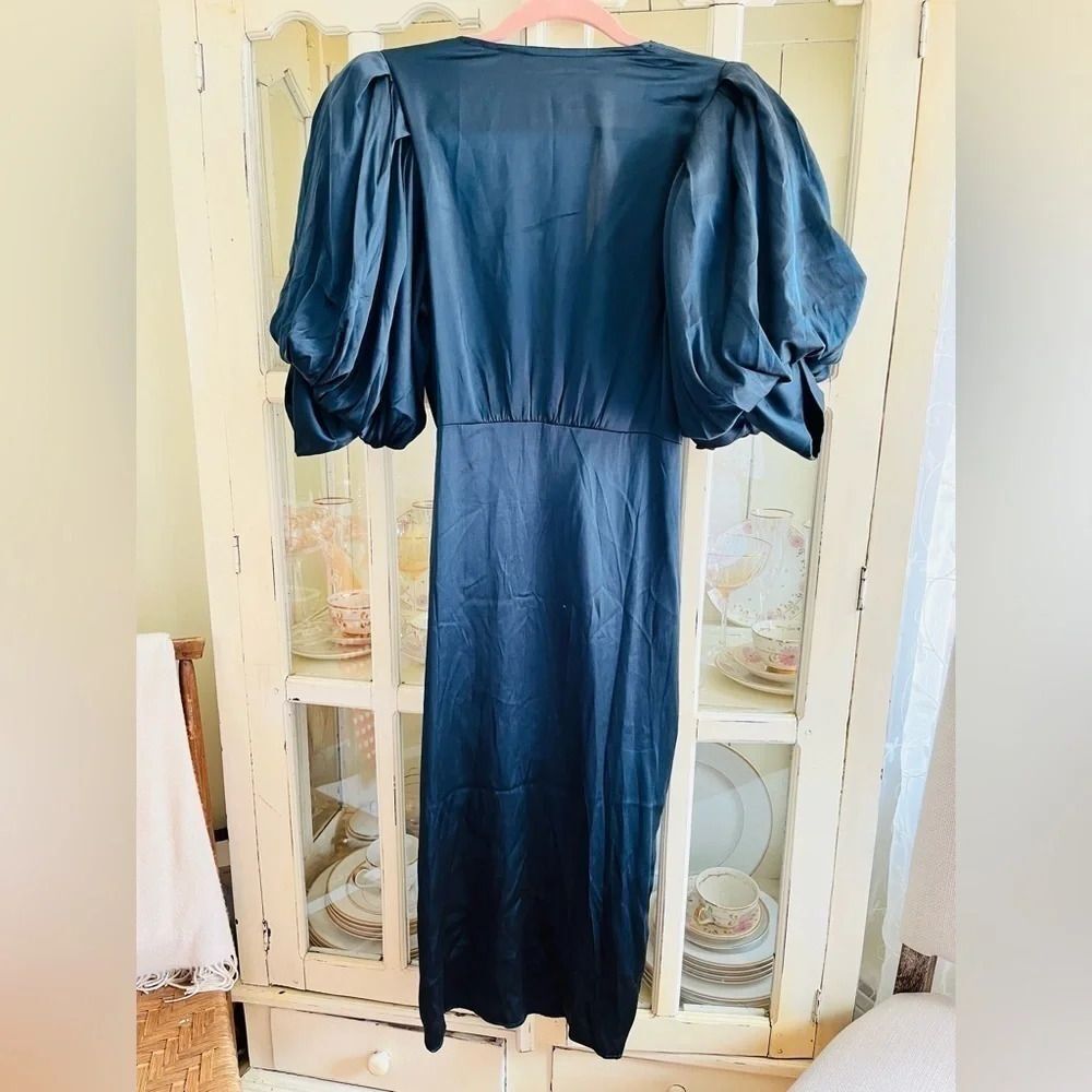 Anthropologie Magali Pascal Puff-Sleeved Midi Dress Size Medium NWOT $495 - Picture 5 of 14
